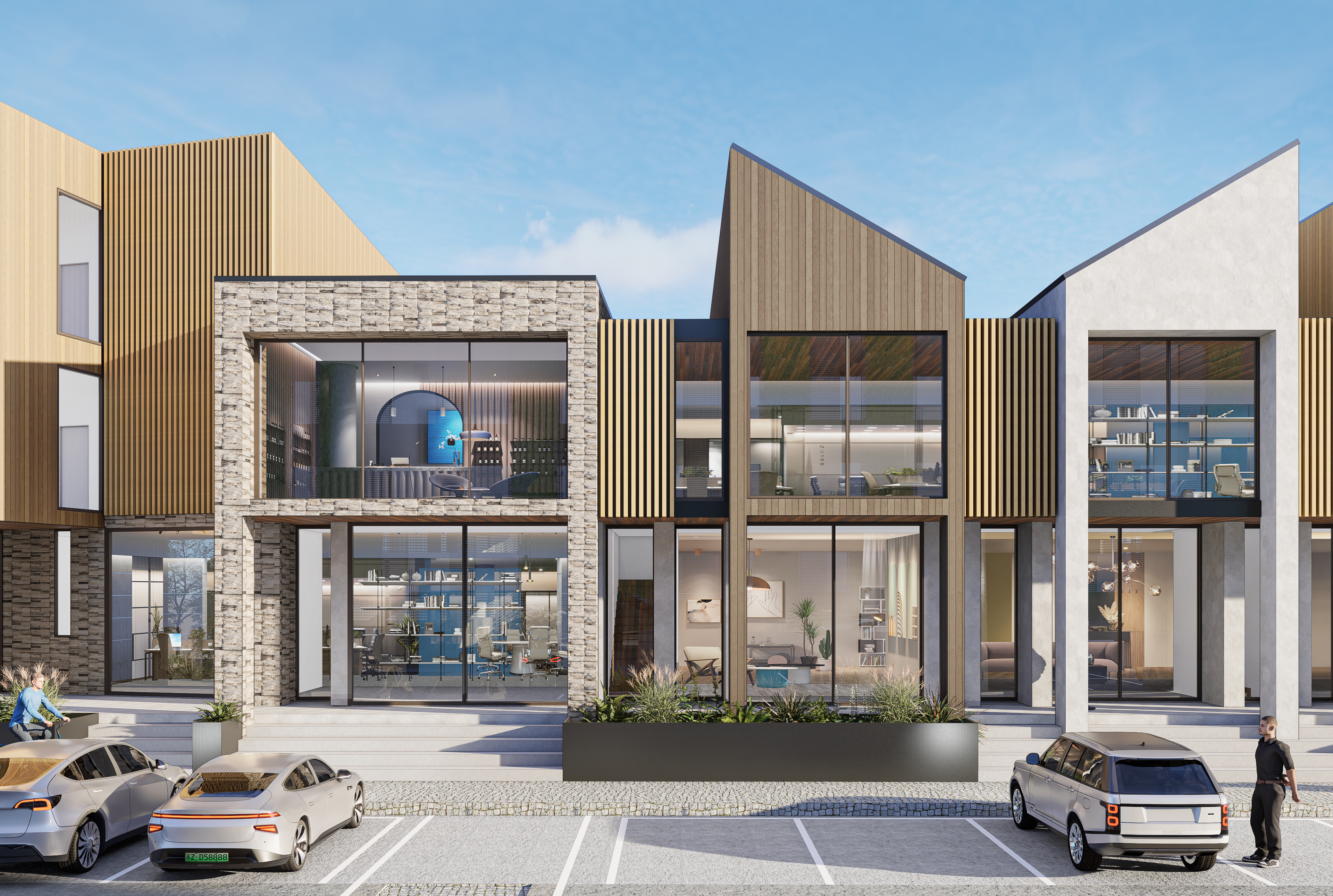Commercial B2 Units 2 & 3 streetscape render